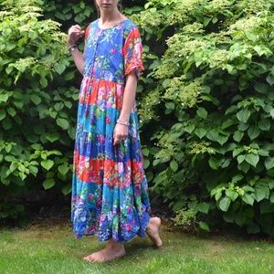 beautiful floral patch work dress